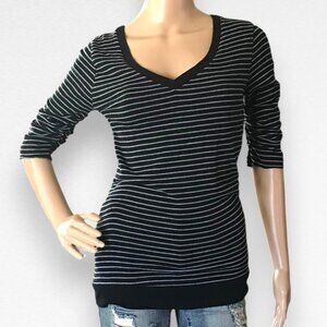Striped V-Neck Women's Top